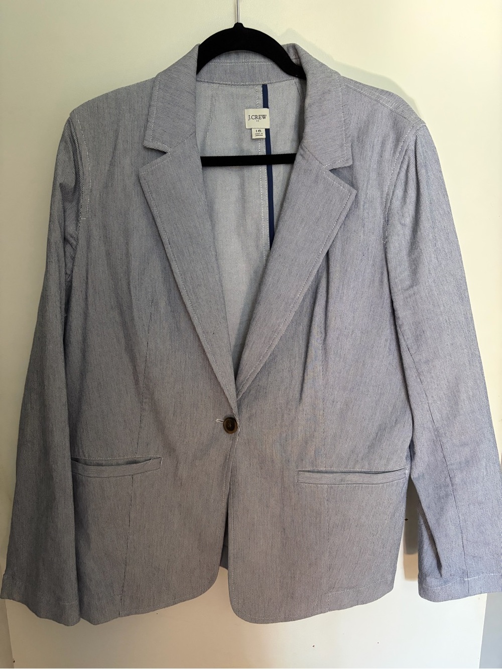 J. Crew Light Blue Women's Single-Button Blazer and Matching Pants